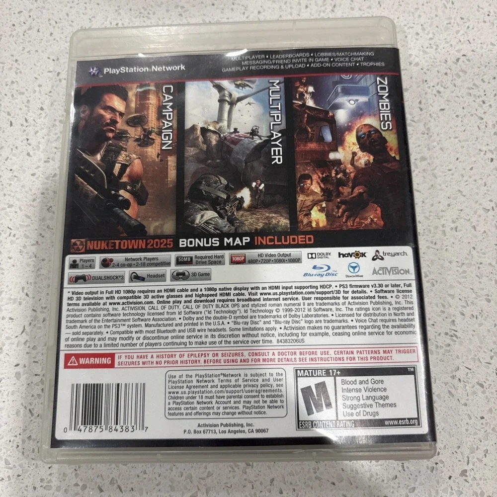 Call of Duty: Black Ops II (Sony PlayStation 3, 2012)